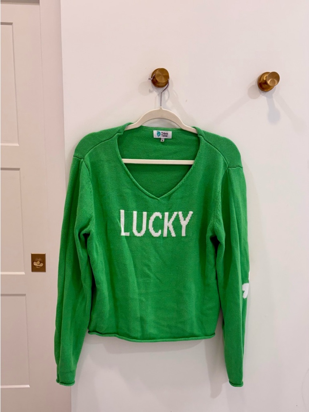 Lucky Green V-Neck Sweater